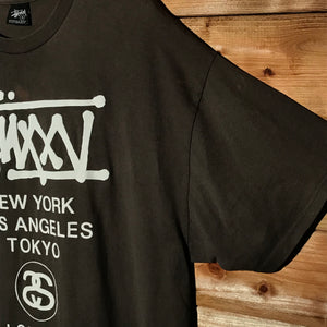 2005 Stüssy 25th Anniversary World Tour Spellout t shirt