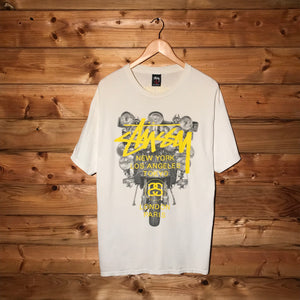 Stüssy Mod Scooter World Tour Script Spellout t shirt