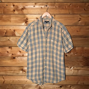 Burberry Nova Check Pattern short sleeve button up shirt