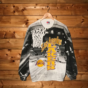 1991 Swingster NBA LA Lakers Spellout AOP sweatshirt
