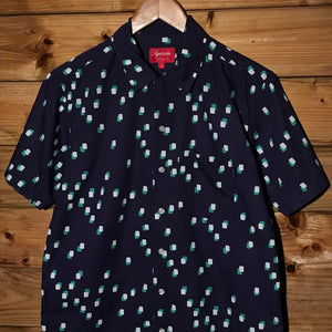 2013 Supreme Layered Squares AOP short sleeve button up shirt