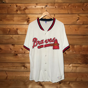 90s Russell Athletic MLB Braves Team jersey t shirt