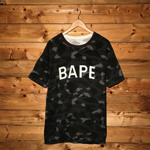 Bape, A Bathing Ape Monochrome Camo AOP Reversible t shirt
