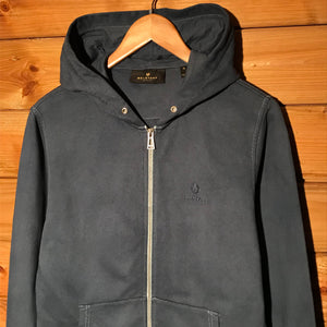 Belstaff Essentials Corner Spellout zip up hoodie