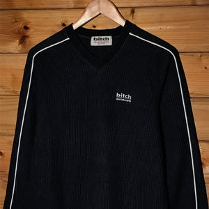 90s Bitch Skateboards Piping Striped Corduroy sweatshirt