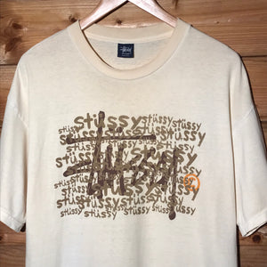 Stüssy Layered Repeat Centre Script Spellout t shirt