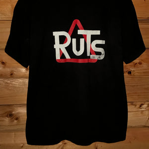 90s The Ruts Centre Spellout Triangle Logo Band t shirt