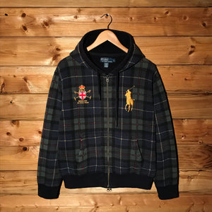 90s Polo Ralph Lauren Mercer Team Plaid zip up hoodie