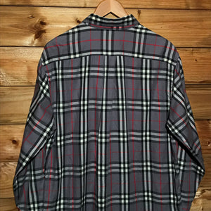 90s Burberry Nova Check Pattern long sleeve button up shirt