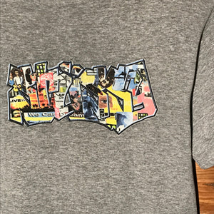 Stüssy Photo Collage Graffiti Tag Spellout t shirt