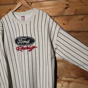 90s Ford Racing Centre Spellout Pinstripe sweatshirt