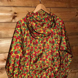 Stüssy Rasta Dollar Link Logo AOP windbreaker jacket