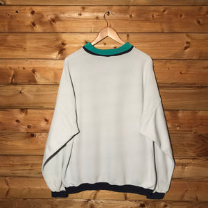 80s Ellesse Tennis Number One collared sweatshirt