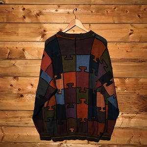 90s The Alpaca Collection Puzzle Style knit sweatshirt