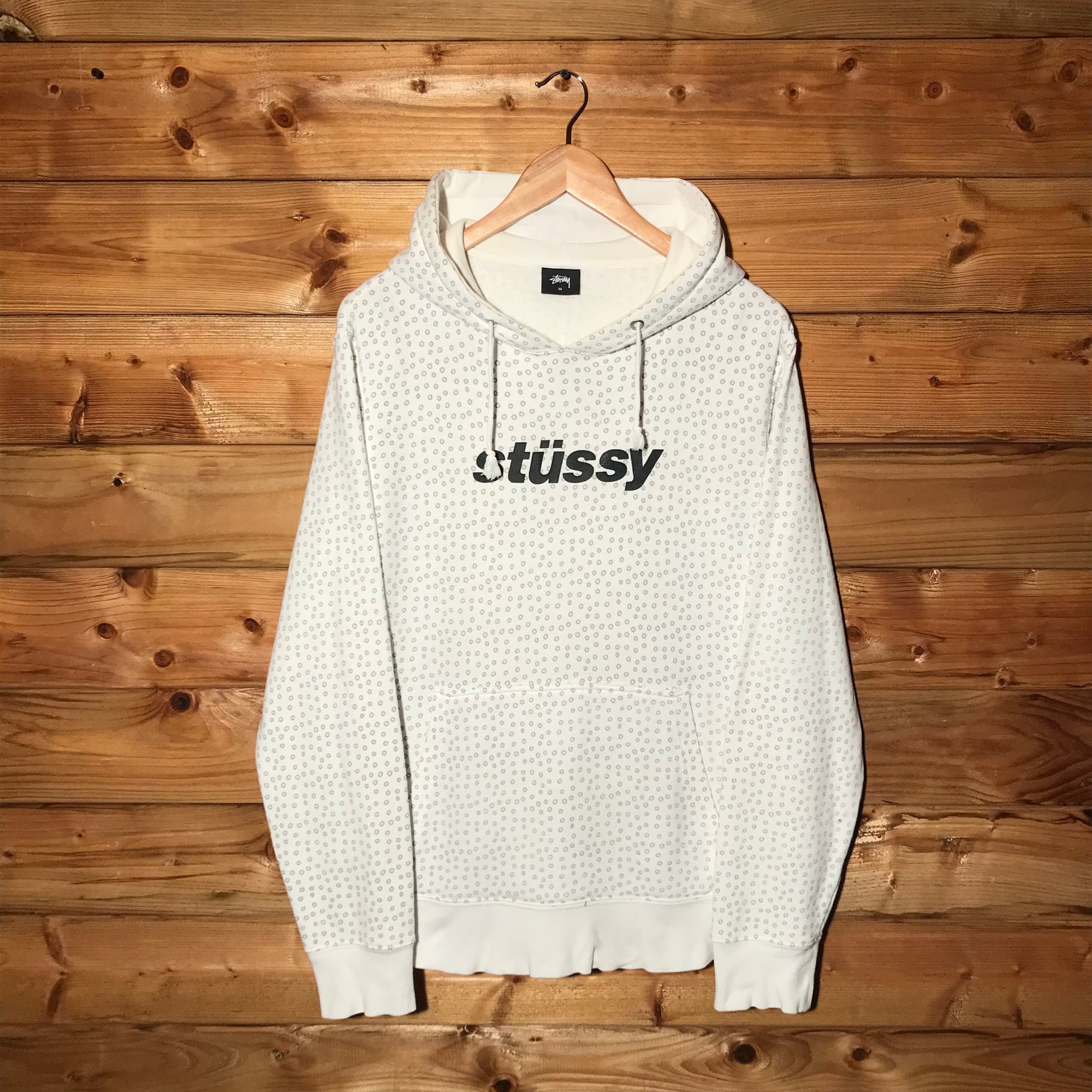 Stüssy Reflective Dotted Centre Spellout hoodie