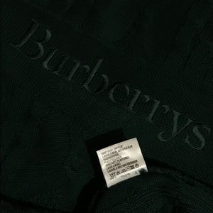 90s Burberry Centre Spellout cable knit sweatshirt