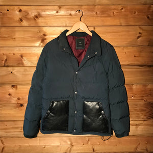 Undercover x Uniqlo Leather Panelled puffer jacket
