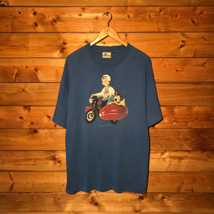 1989 Wallace & Gromit Bike t shirt