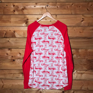 Stüssy World Tour Script Spellout AOP long sleeve t shirt