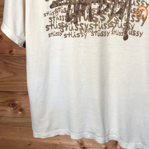 Stüssy Layered Repeat Centre Script Spellout t shirt