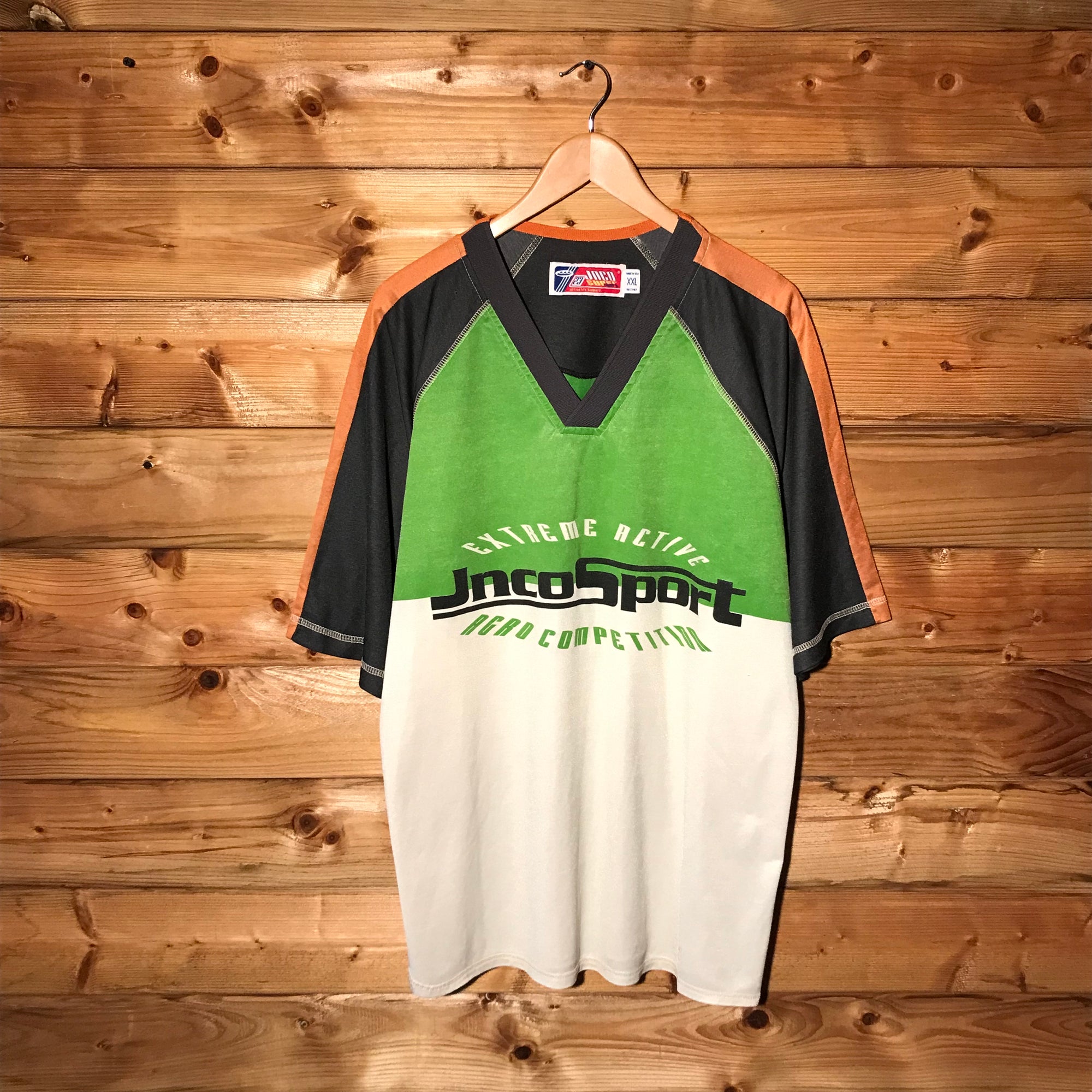 90s JNCO Super Sport Agro Competition Centre Spellout t shirt