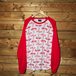 Stüssy World Tour Script Spellout AOP long sleeve t shirt