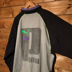 90s Puma Neon Piping Double Spellout track jacket