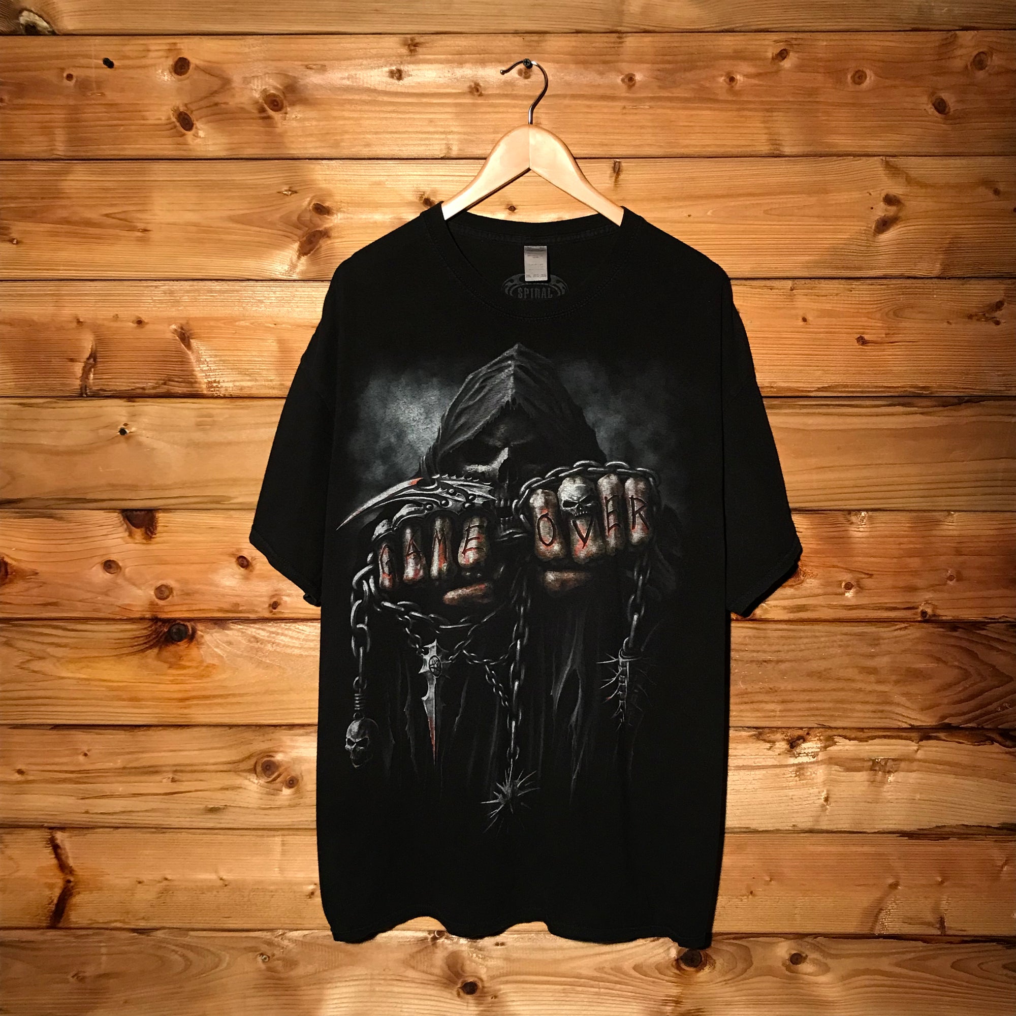 Spiral Direct Skeleton Game Over t shirt