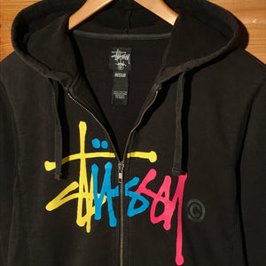 Stüssy Multi Centre Script Spellout zip up hoodie