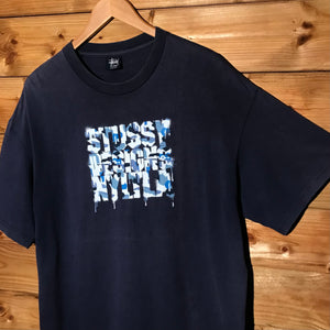 Stüssy Designs NYLTLA Drip Effect Block Spellout t shirt