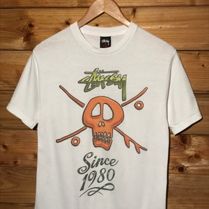 Stüssy Surf Skate Skull Since 1980 Script Spellout t shirt