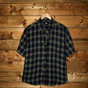 Stüssy Plaid Pattern short sleeve button up shirt