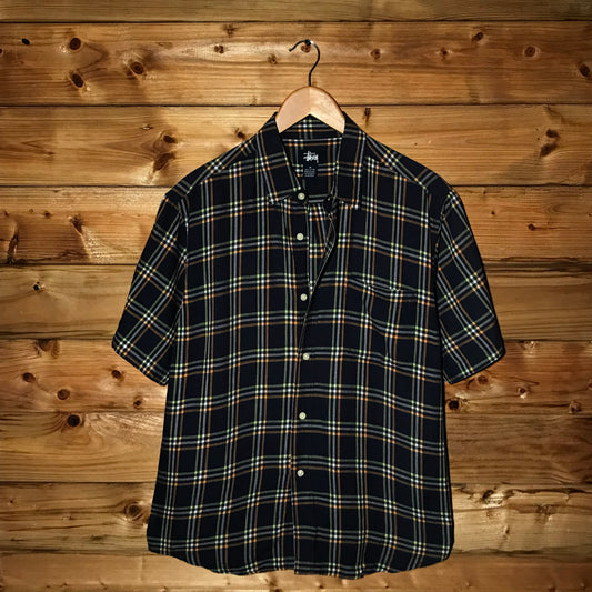Stüssy Plaid Pattern short sleeve button up shirt