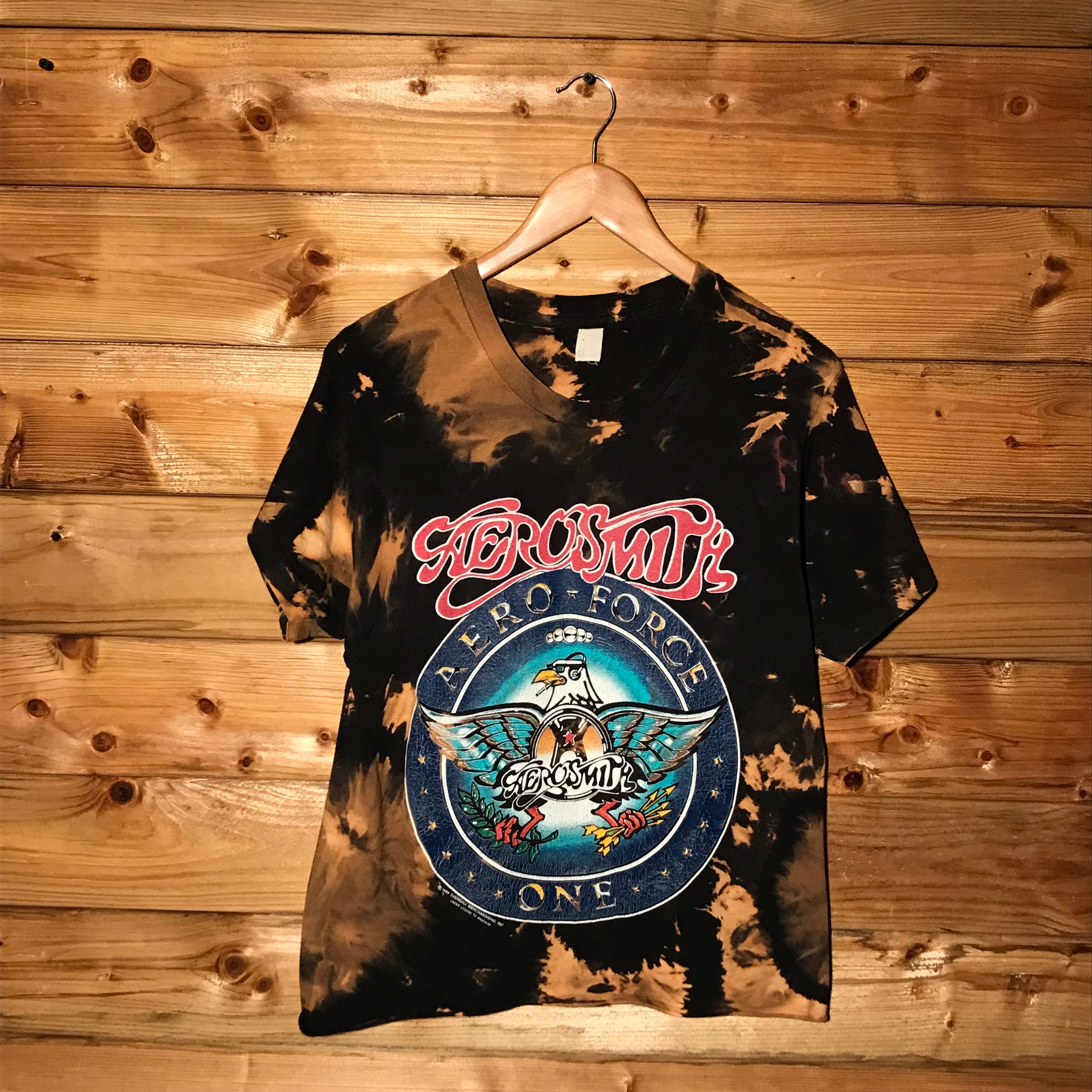 1989 Aerosmith Pump World Tour Bleach Dyed t shirt – HeresWear