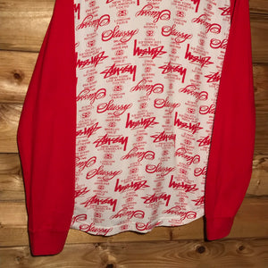 Stüssy World Tour Script Spellout AOP long sleeve t shirt