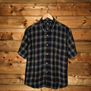 Stüssy Plaid Pattern short sleeve button up shirt