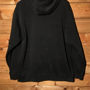 Adidas Half Striped Spellout zip up hoodie