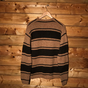 Calvin Klein Jeans Centre Spellout Striped knit sweatshirt