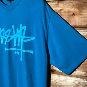 Stüssy Upside Down Script Spellout t shirt