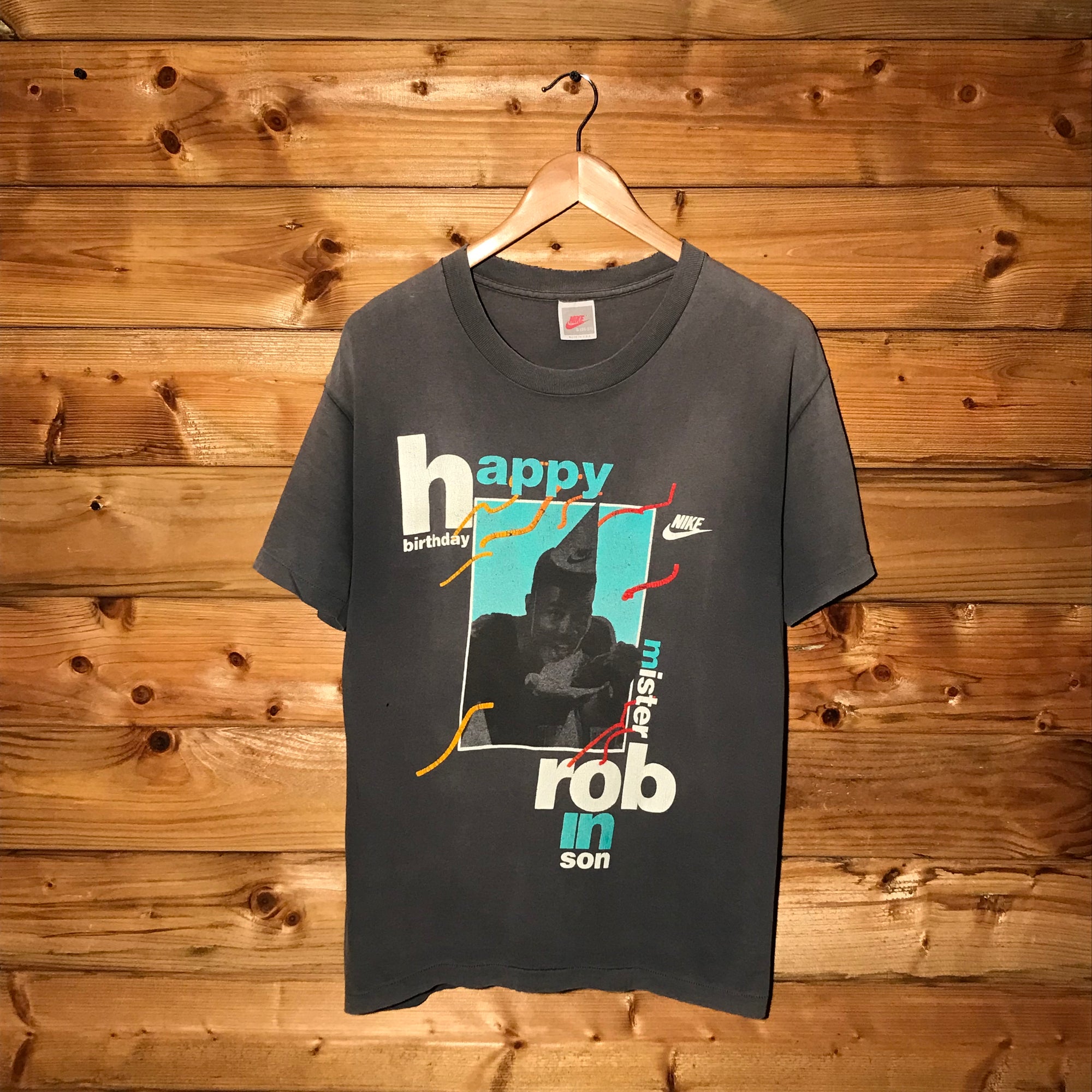 90s Nike Happy Birthday Mister Robinson Photo t shirt
