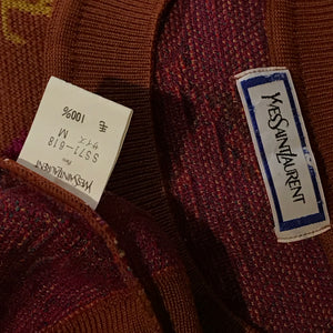 90s Yves Saint Laurent Monogram Spellout knit sweatshirt