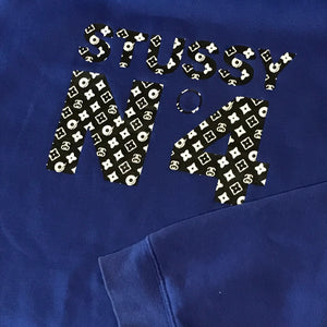 Stüssy N4 Louis Vuitton Monogram Parody Centre Spellout sweatshirt