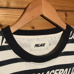 2017 Palace Multi Lingual Repeat Spellout Striped sweatshirt