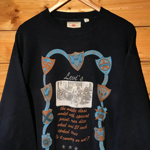 90s Levis Is It Coming Or Not Biker Crest sweatshirt