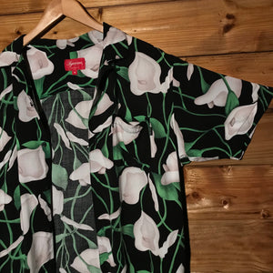 2018 Supreme Lily Flower AOP short sleeve button up rayon shirt
