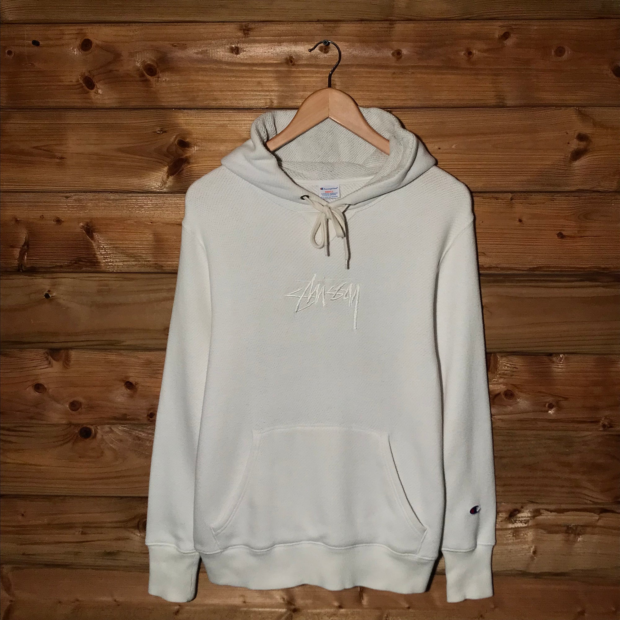 2017 Stüssy x Champion Tonal Script hoodie