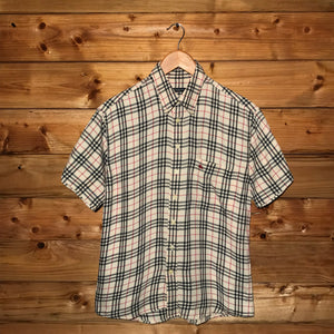 Burberry Nova Check Pattern short sleeve button up shirt