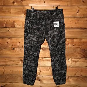 Bape, A Bathing Ape Text Colour Black Camo trousers