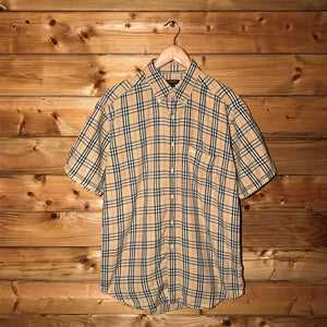 Burberry Nova Check Pattern short sleeve button up shirt