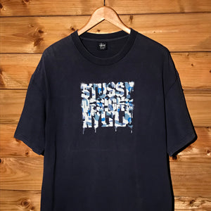 Stüssy Designs NYLTLA Drip Effect Block Spellout t shirt